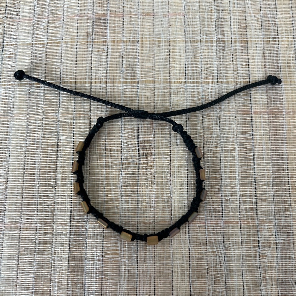 Handcrafted Braided Bracelet with Rectangular Beads